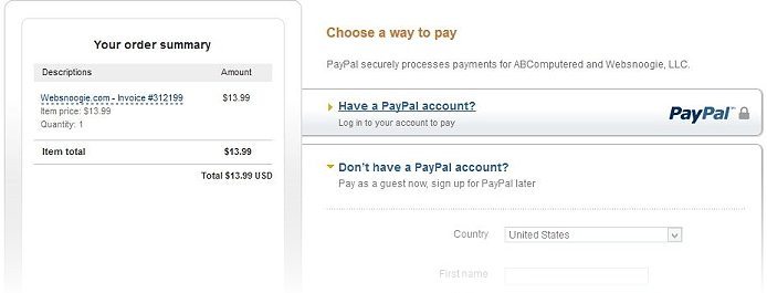 PayPal used by our Omaha web design company