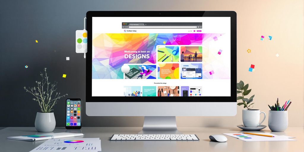 A computer screen displaying a website for web designers