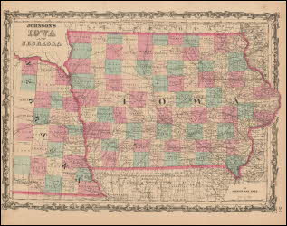 Old map showing just a few cities and areas that we bid on web design and web hosting for