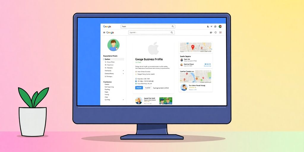 Computer screen showing Google Business Profile setup interface.