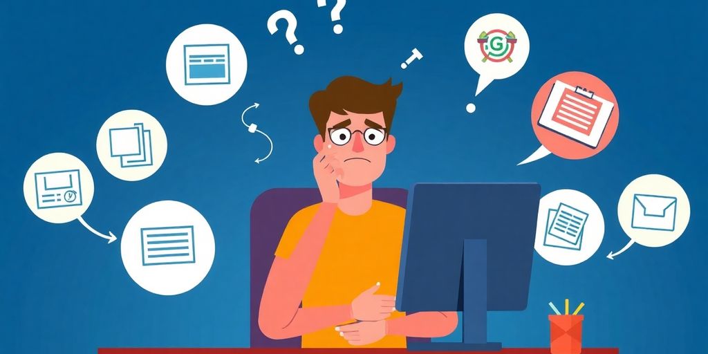 Person frustrated with website SEO challenges at computer.